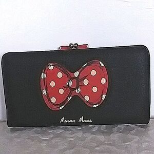 Minnie Mouse Wallet Long Official Disney Parks Vintage Look Sketch Art Kiss Lock